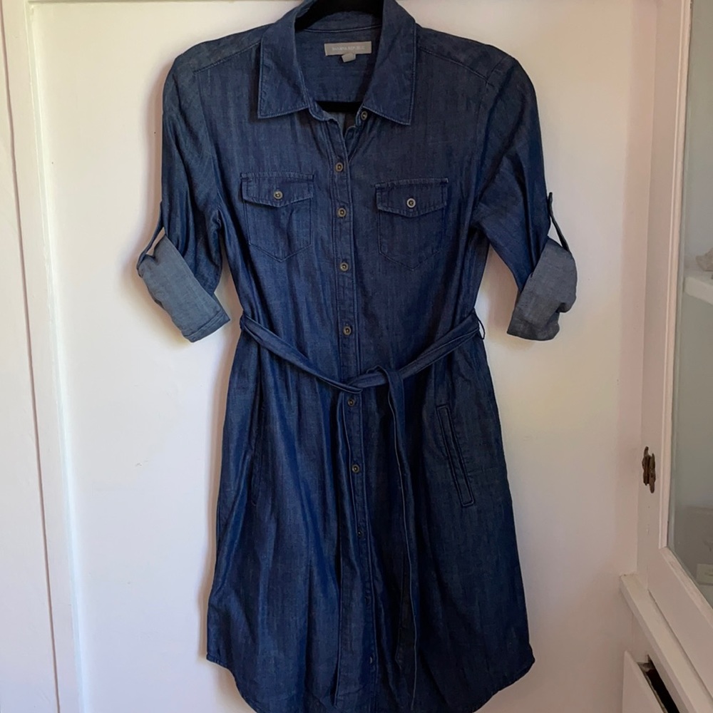Banana republic dark denim shirt dress